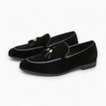 Mocassins classiques à glands effet daim en PU - Noir