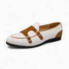 Mocassins Classiques En Cuir Synthétique Blanc Pour Hommes - Blanc
