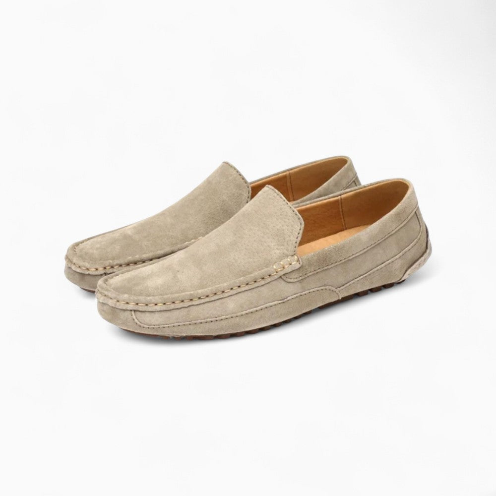 Mocassins Classiques En Cuir Véritable Respirants - Beige