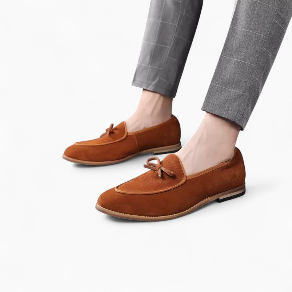 Mocassins Colorés Unis En Daim Pour Hommes - image 3
