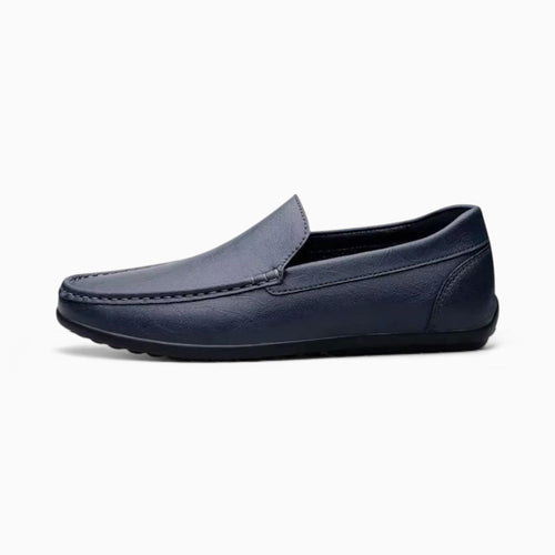 Mocassins Confortables Et Respirants En Cuir Pour Homme - Bleu Marine