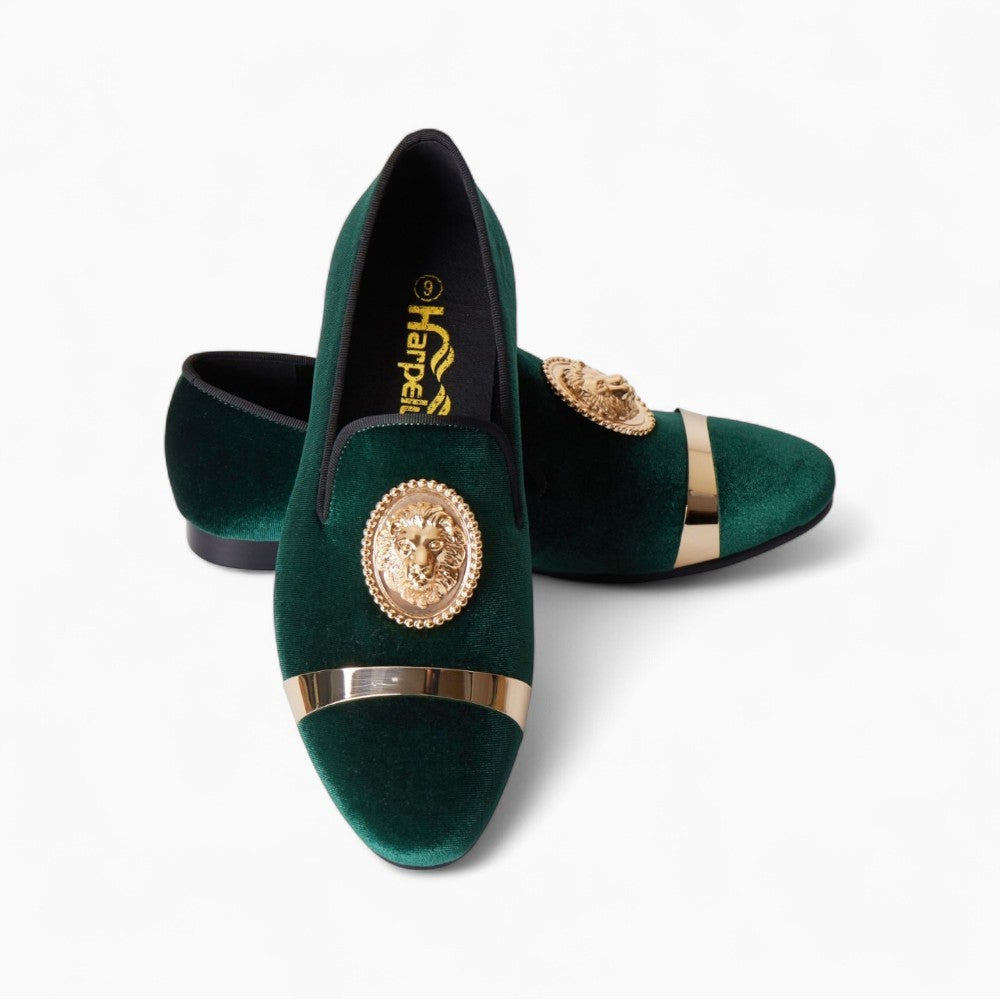 Mocassins De Mariage En Velours Avec Écusson Tigre - image 3