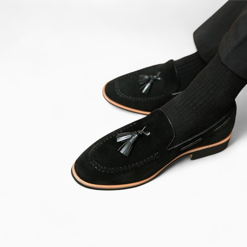 Mocassins décontractés à glands effet daim en microfibre pour homme - image 3