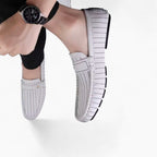 Mocassins Décontractés En Effet Cuir Blanc Pour Hommes - image 4