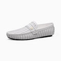 Mocassins Décontractés En Effet Cuir Blanc Pour Hommes - Blanc