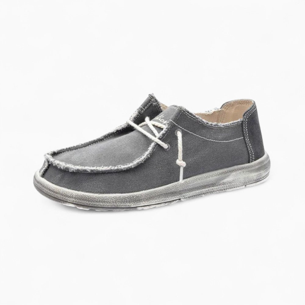 Mocassins Décontractés En Toile Jean Pour Homme - Gris