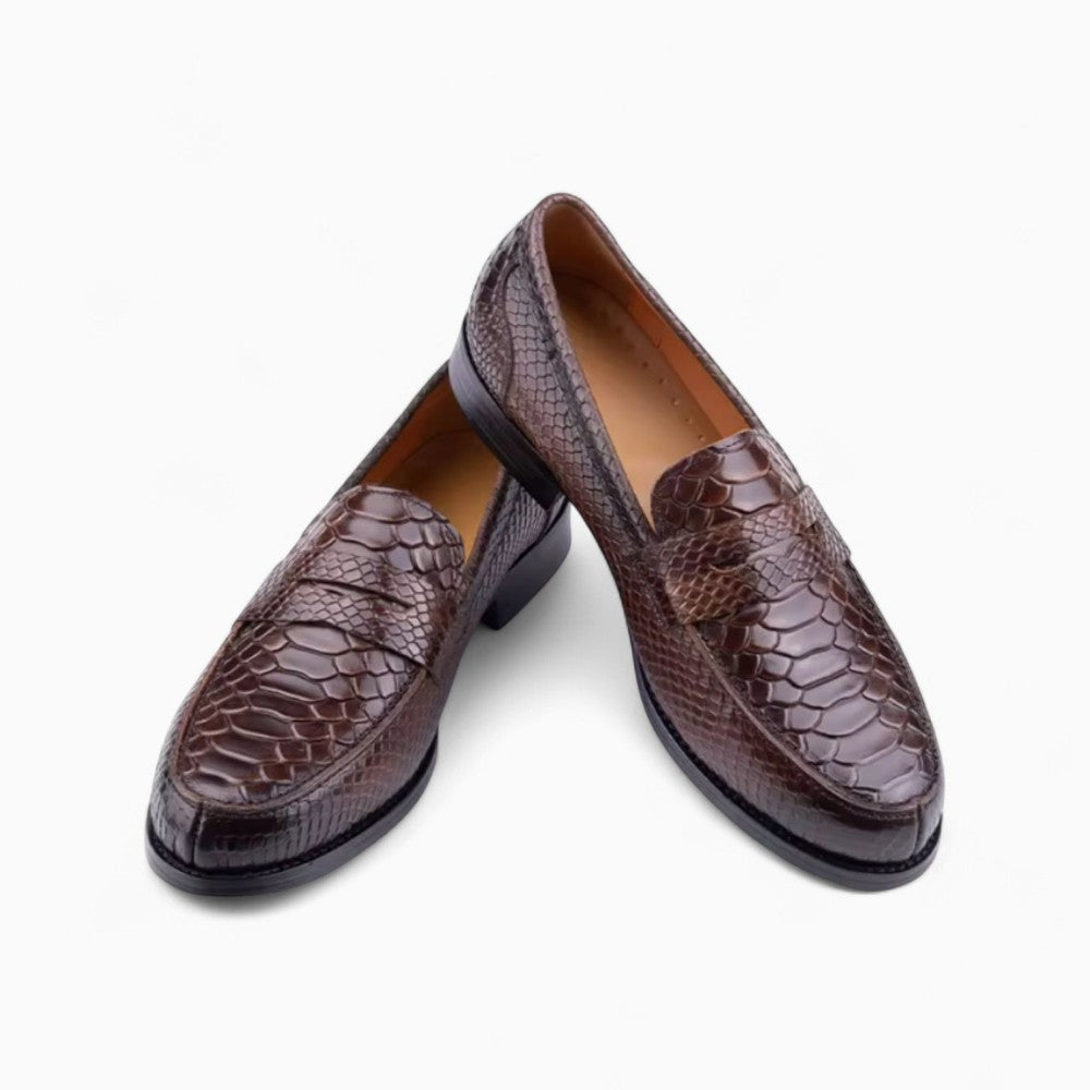 Mocassins Décontractés Marron En Cuir Véritable Pour Homme - image 2