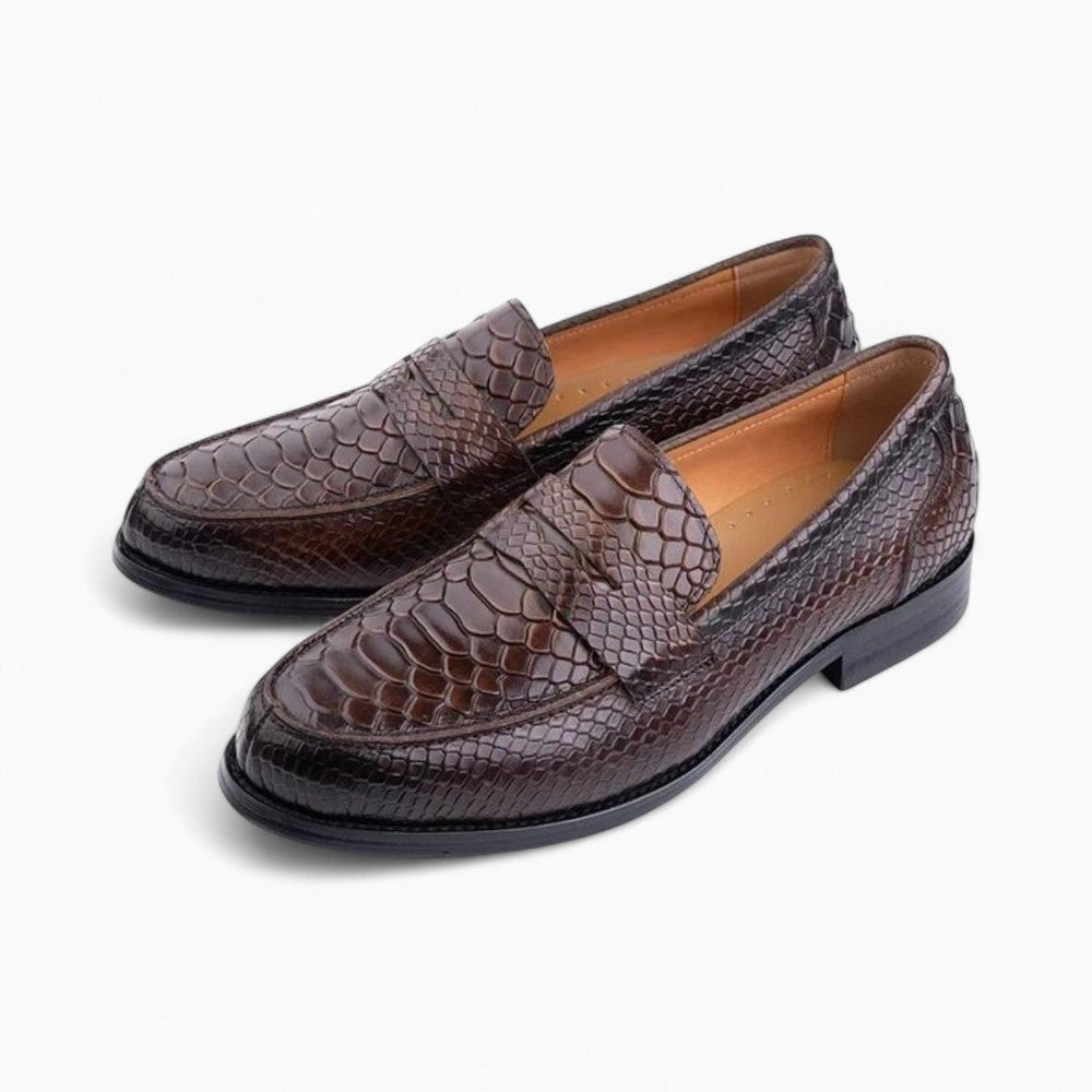 Mocassins Décontractés Marron En Cuir Véritable Pour Homme - Marron