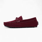 Mocassins Design En Daim Rouge Pour Hommes - image 2