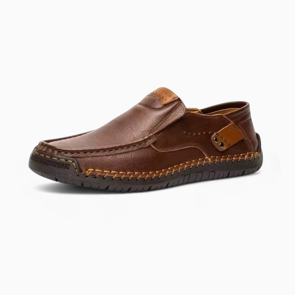Mocassins D’été En Cuir Synthétique Pour Hommes - Marron