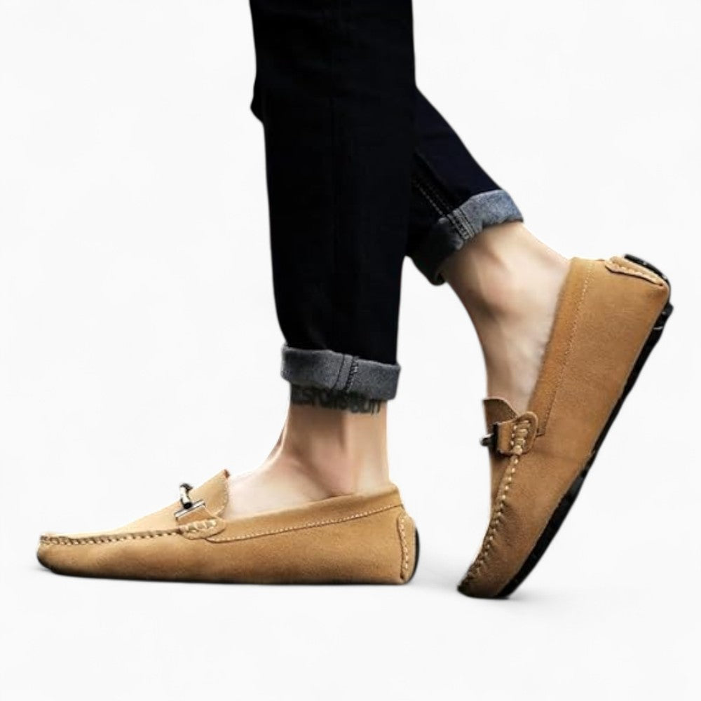 Mocassins D’été En Daim Beige Pour Hommes - image 6