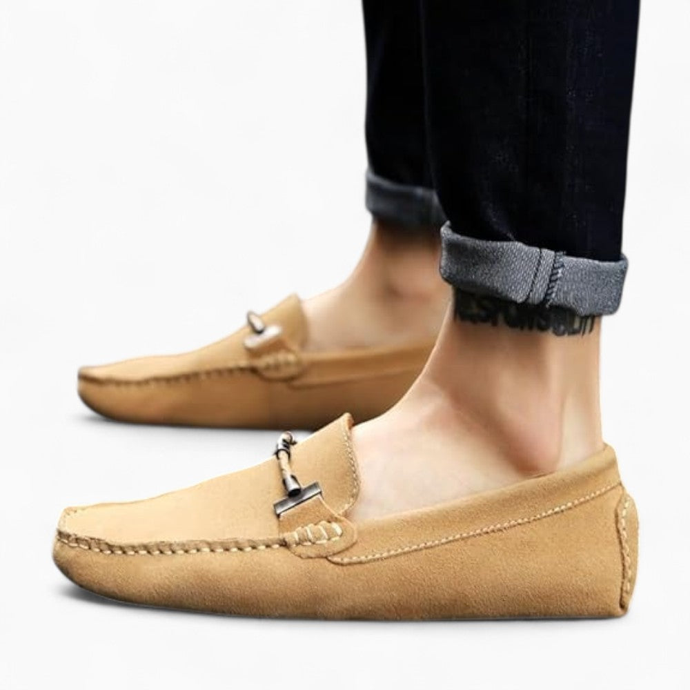 Mocassins D’été En Daim Beige Pour Hommes - image 7