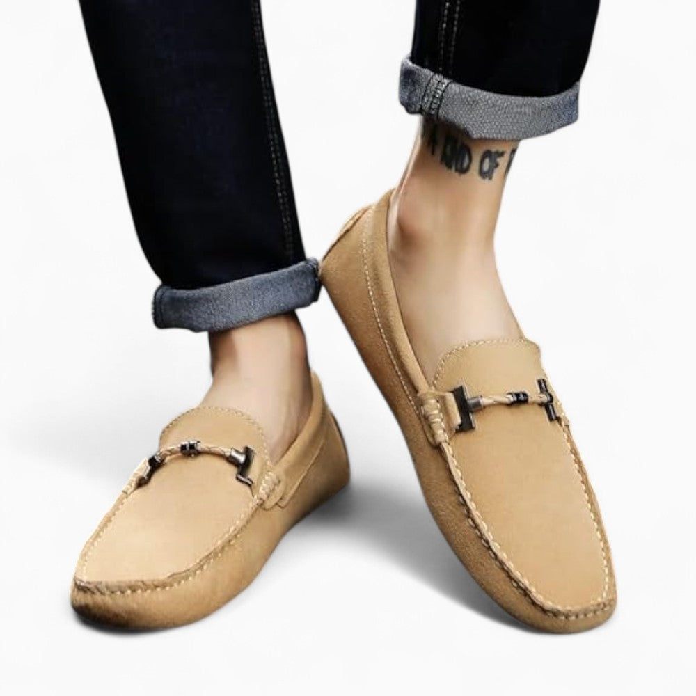 Mocassins D’été En Daim Beige Pour Hommes - image 8