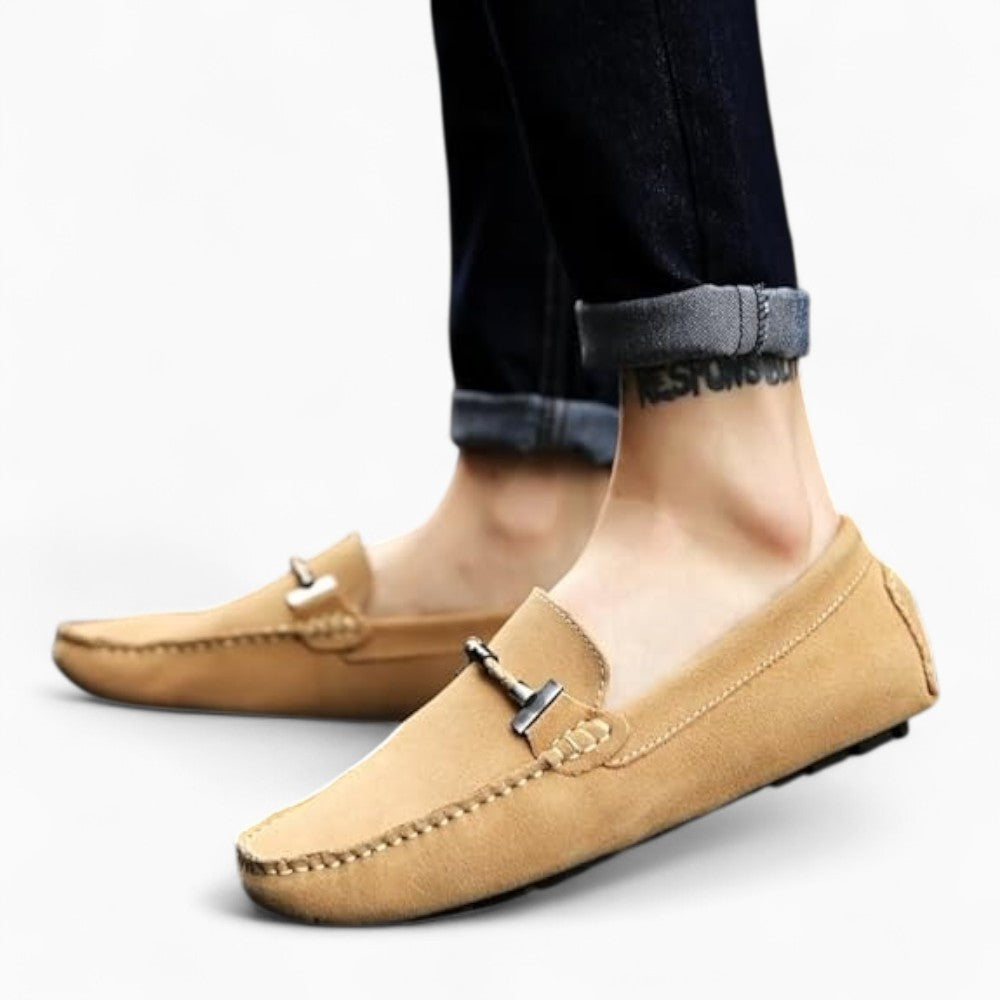 Mocassins D’été En Daim Beige Pour Hommes - image 9