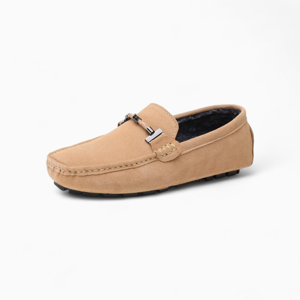 Mocassins D’été En Daim Beige Pour Hommes - Beige