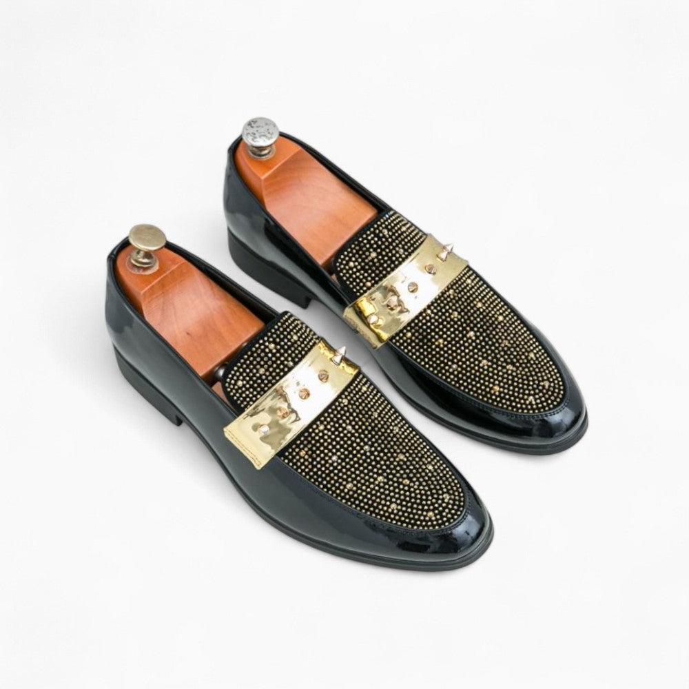 Mocassins Dorés À Clous Pour Hommes - image 3