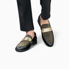 Mocassins Dorés À Clous Pour Hommes - image 4