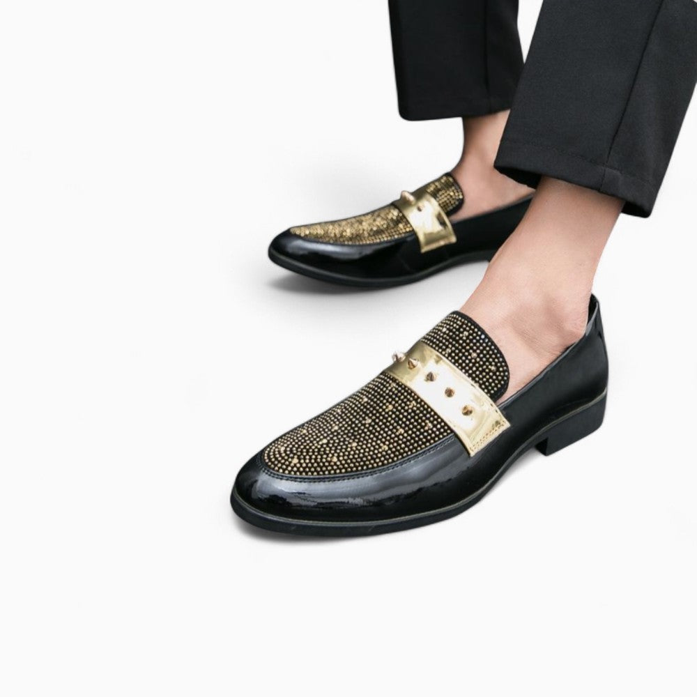 Mocassins Dorés À Clous Pour Hommes - image 5
