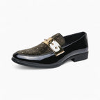 Mocassins Dorés À Clous Pour Hommes - Noir