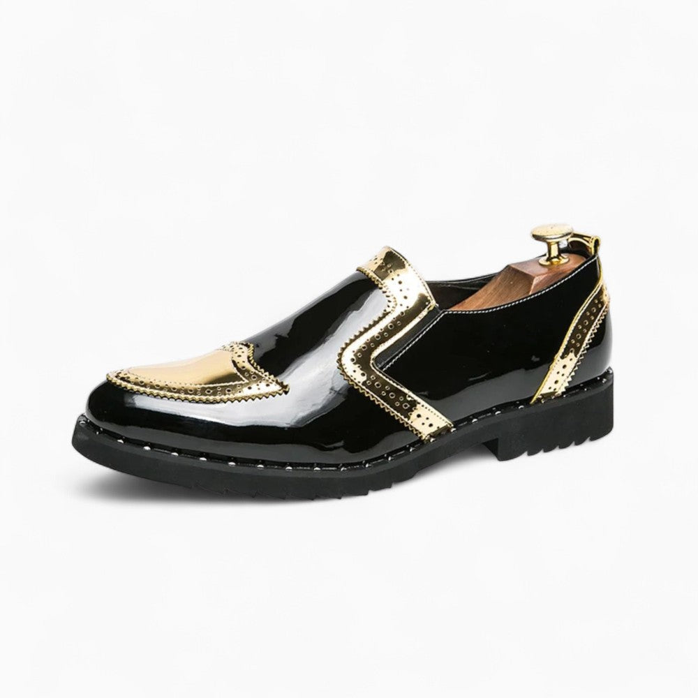 Mocassins Dorés Élégants Pour Hommes - Noir