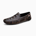 Mocassins effet cuir crocodile en PU - Noir
