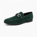 Mocassins Effet Daim Classiques Pour Hommes - Vert