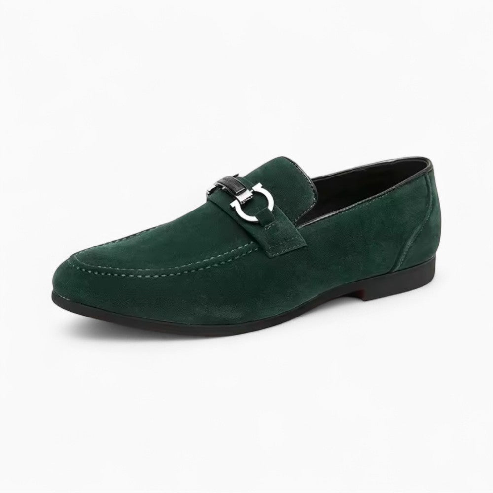 Mocassins Effet Daim Classiques Pour Hommes - Vert