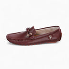 Mocassins En Cuir Synthétique Pour Homme - Bordeaux