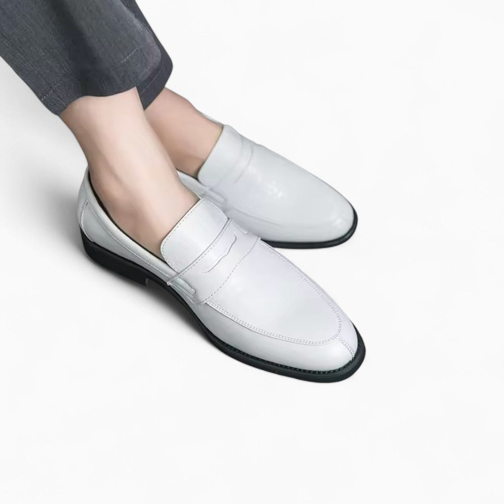Mocassins En Cuir Synthétique Style Formel En Blanc Pour Hommes - image 2
