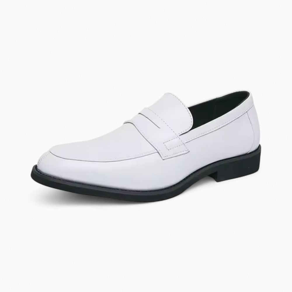 Mocassins En Cuir Synthétique Style Formel En Blanc Pour Hommes - Blanc