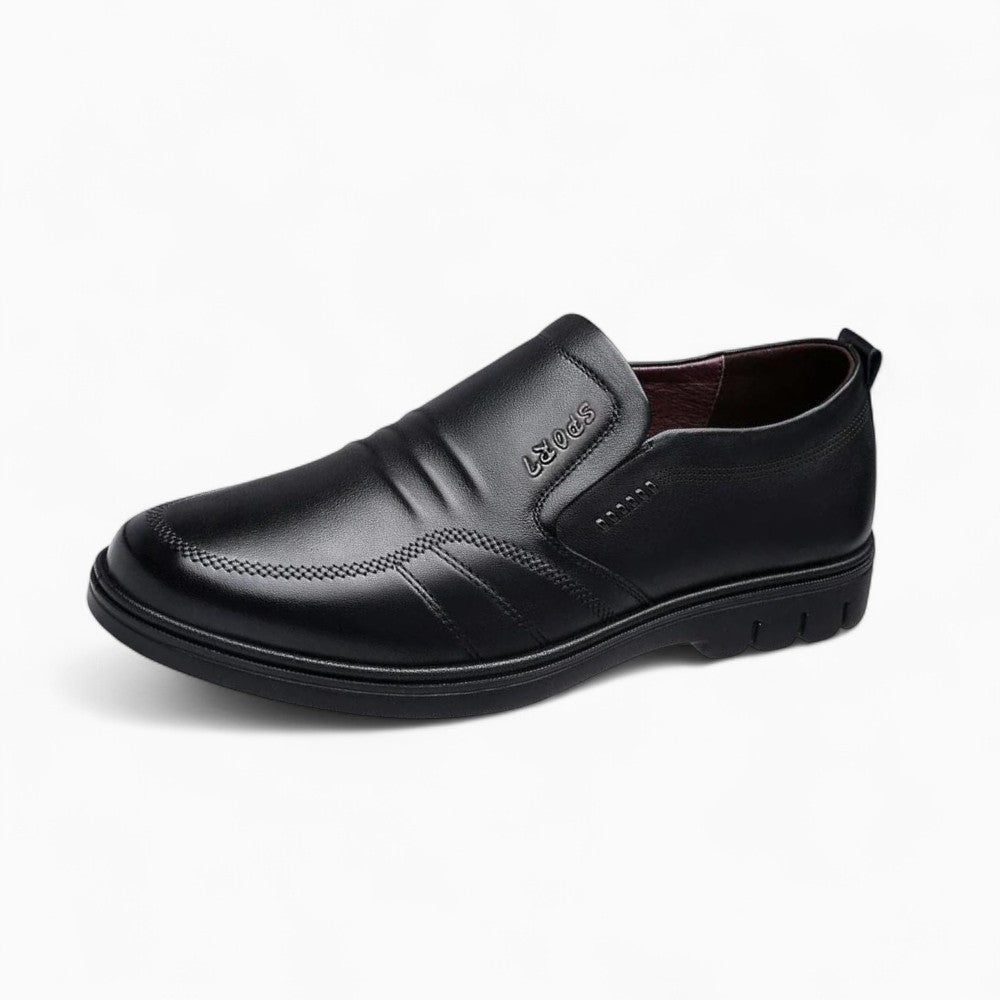 Mocassins En Cuir Synthétique Super Légers Pour Hommes - Noir