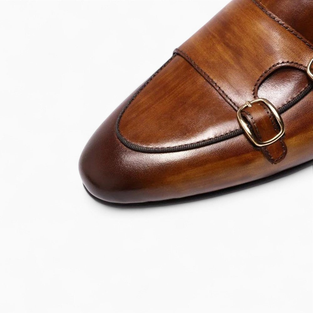 Mocassins En Cuir Véritable Marron Foncé Pour Homme - image 3