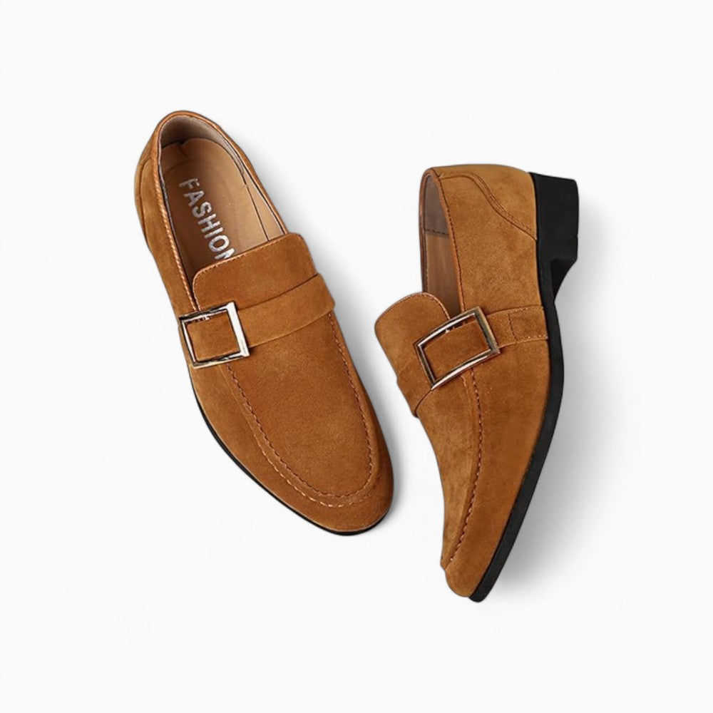 Mocassins En Daim À Talon Carré Pour Hommes - image 2