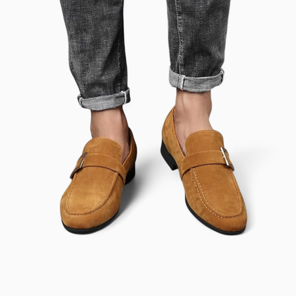 Mocassins En Daim À Talon Carré Pour Hommes - image 3