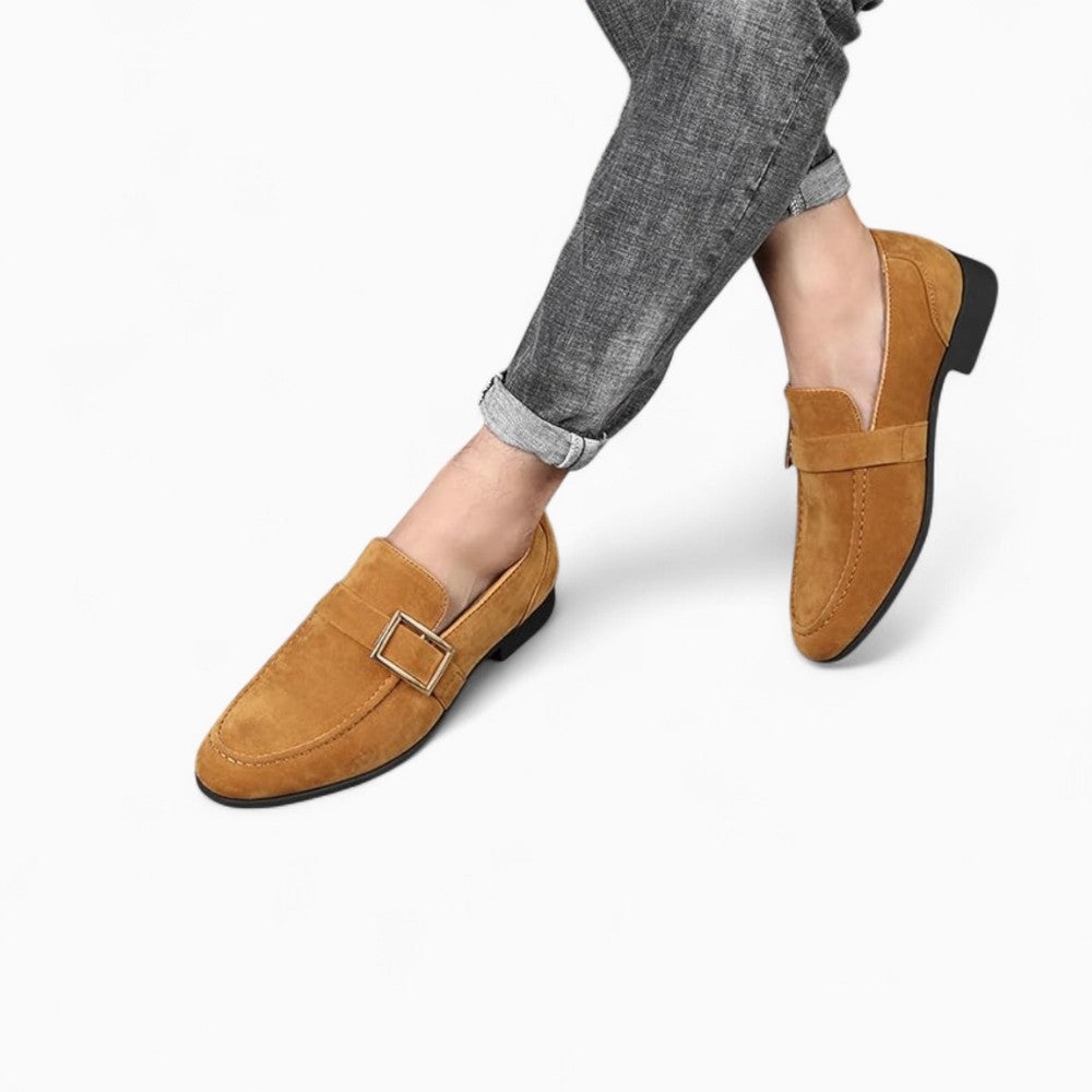 Mocassins En Daim À Talon Carré Pour Hommes - image 4