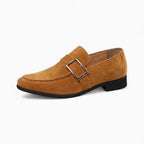 Mocassins En Daim À Talon Carré Pour Hommes - Marron