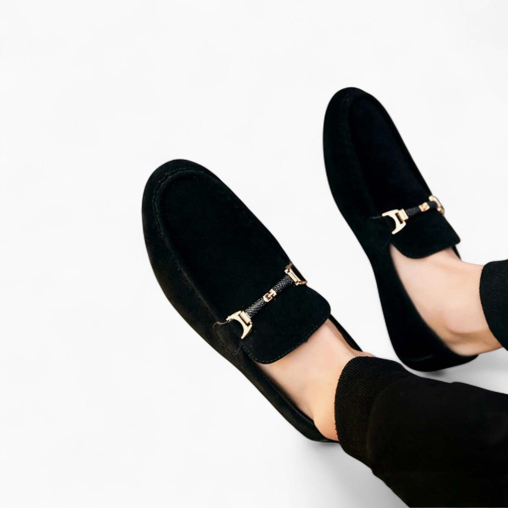 Mocassins En Daim Avec Une Chaîne Décorative Pour Hommes - image 3
