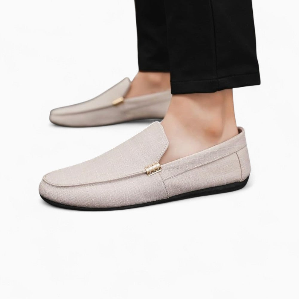 Mocassins En Daim Décontracté Beige Pour Homme - image 4
