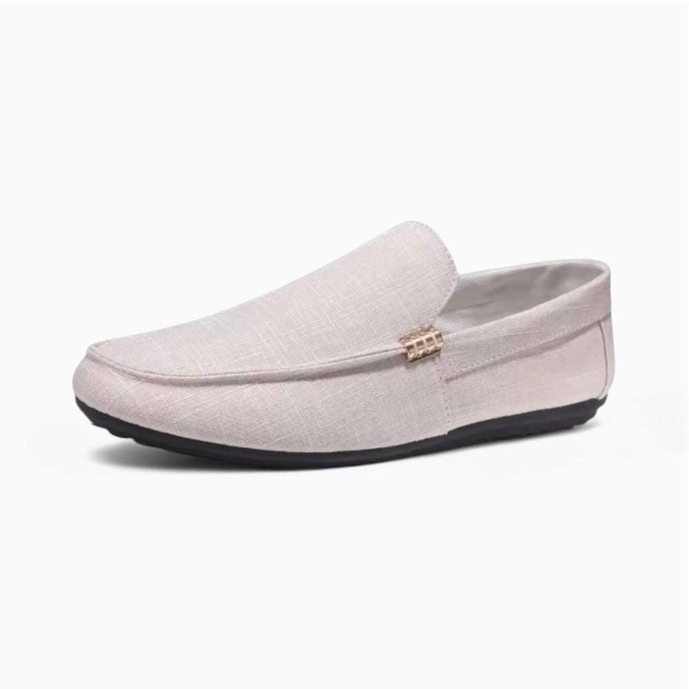 Mocassins En Daim Décontracté Beige Pour Homme - Blanc