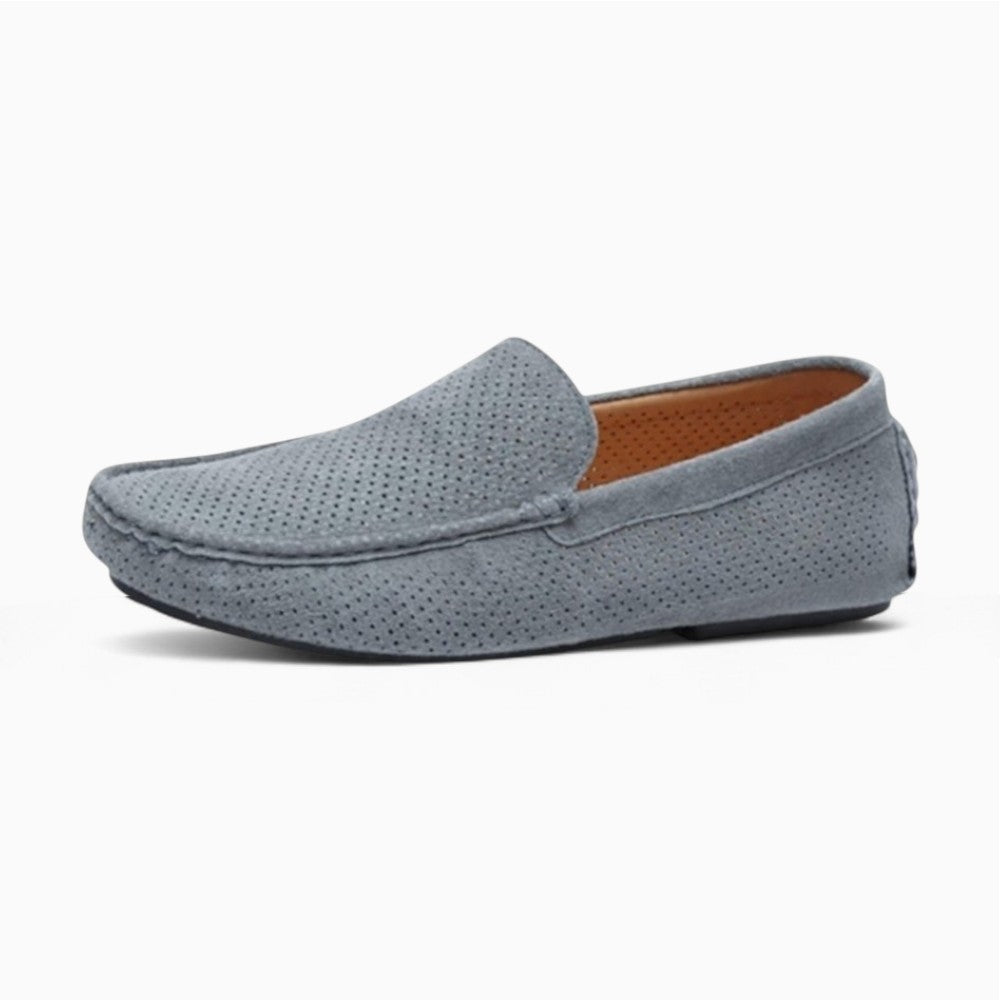 Mocassins En Daim Décontracté Gris Pour Hommes - Gris