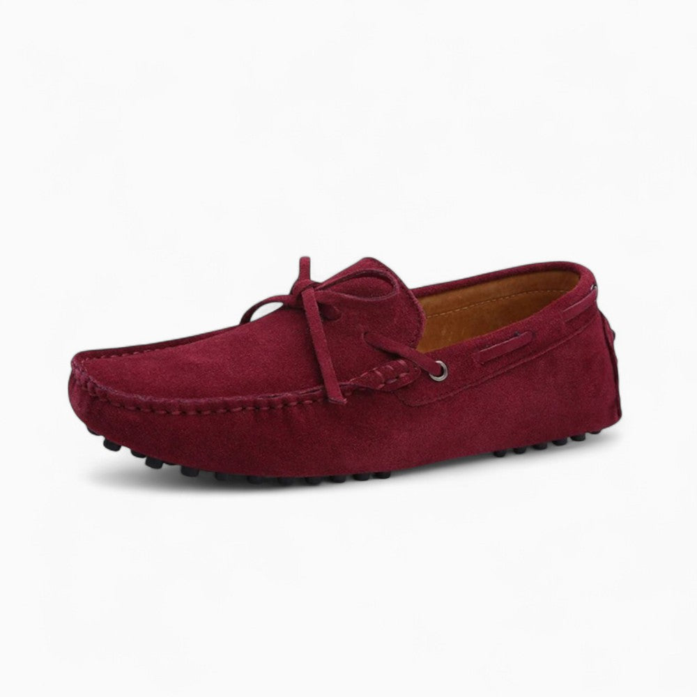 Mocassins En Daim Décontractés Pour Hommes - Bordeaux