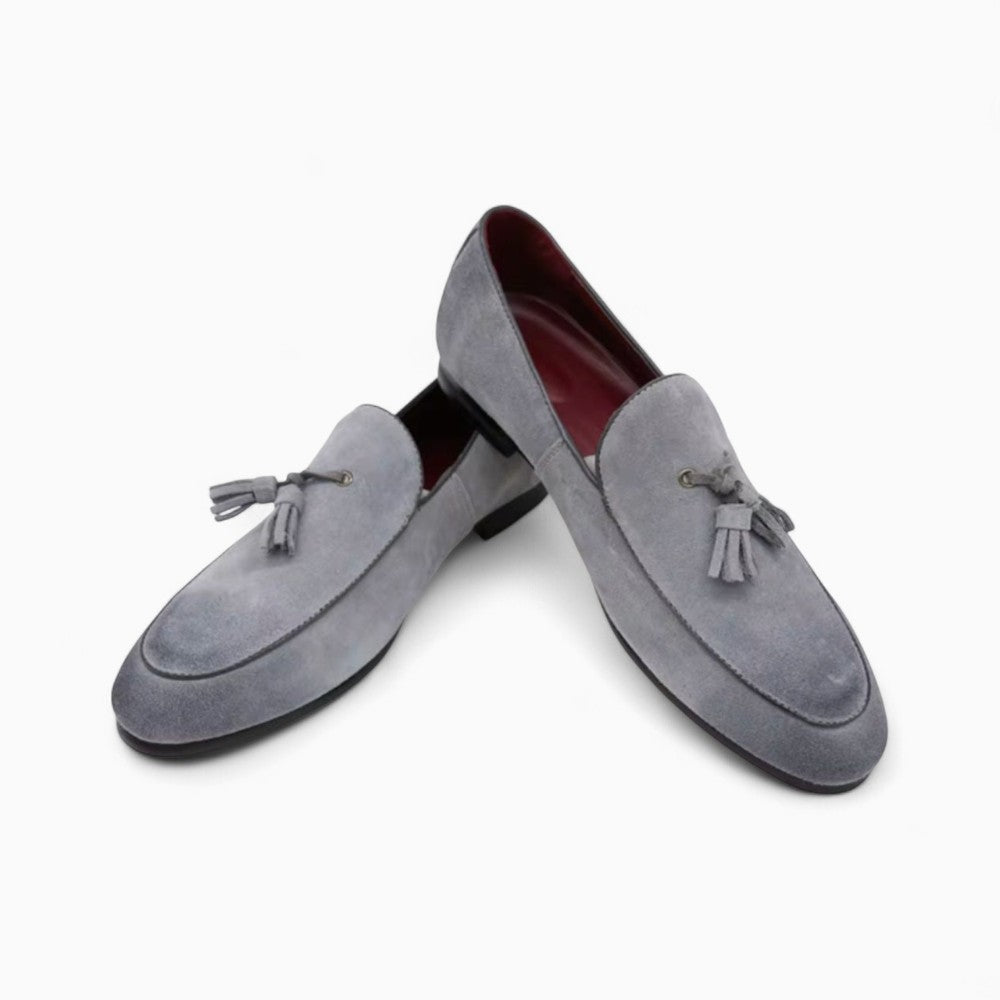 Mocassins En Daim Véritable Souple Et Classique À Glands Pour Homme - image 2