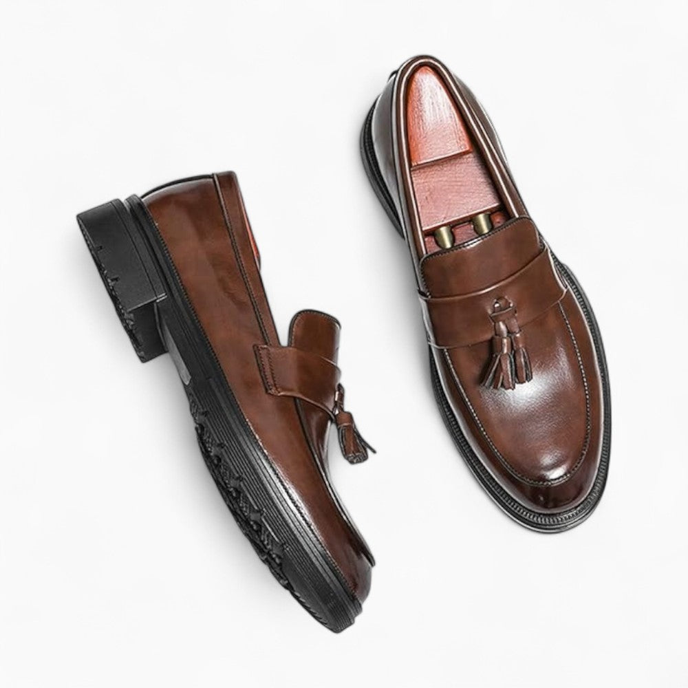 Mocassins Habillés À Glands En Cuir Véritable Pour Homme - image 4