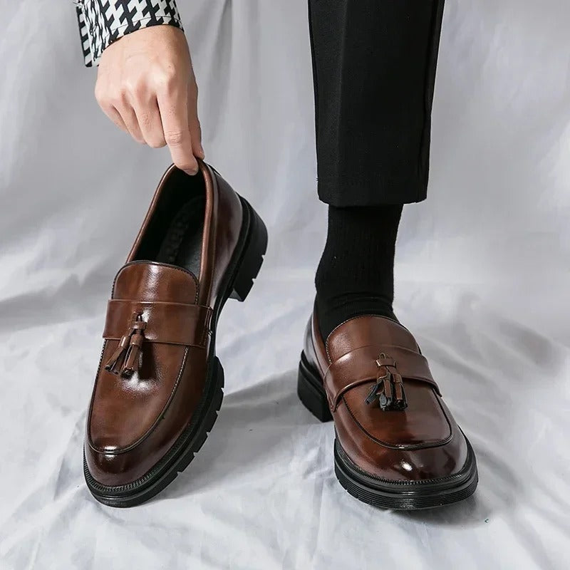 Mocassins Habillés À Glands En Cuir Véritable Pour Homme - image 7