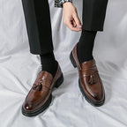 Mocassins Habillés À Glands En Cuir Véritable Pour Homme - image 8