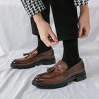 Mocassins Habillés À Glands En Cuir Véritable Pour Homme - image 10