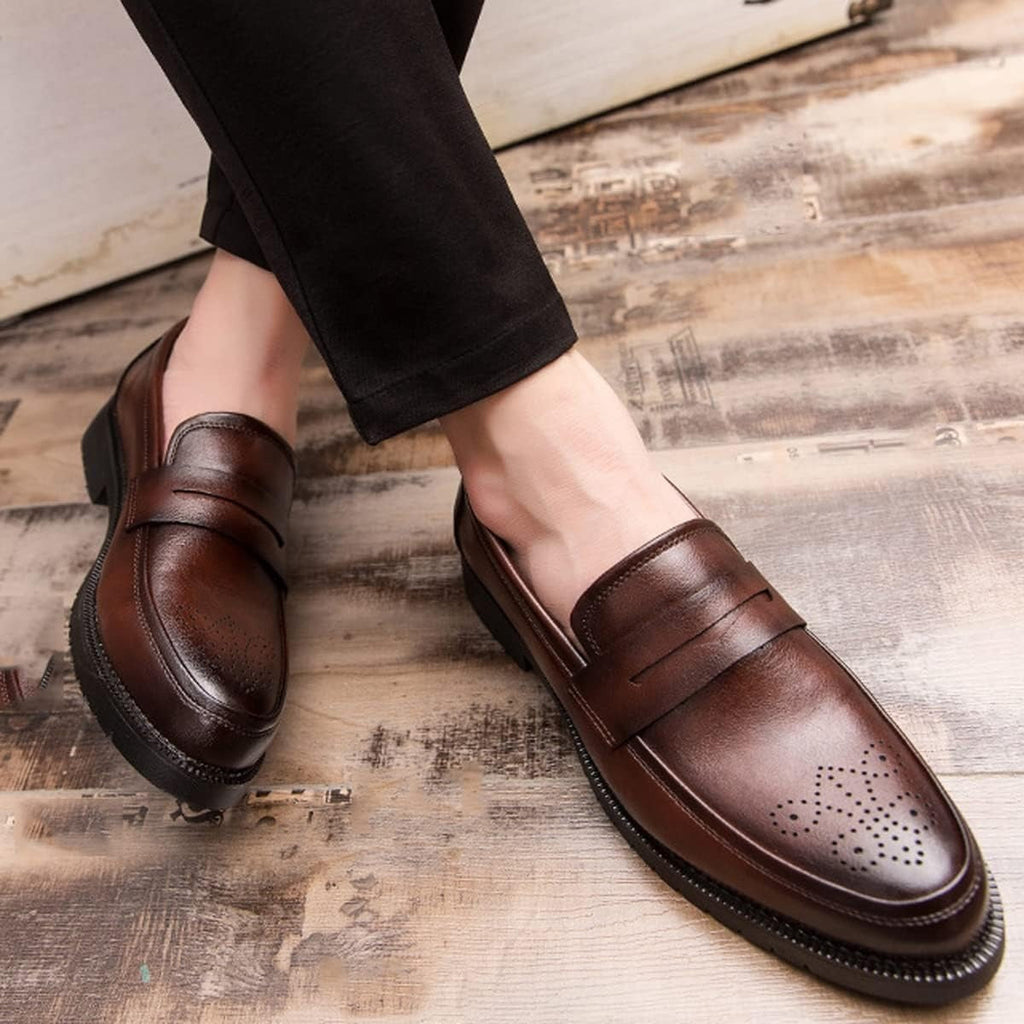 Mocassins Habillés En Cuir Véritable Pour Homme - image 6