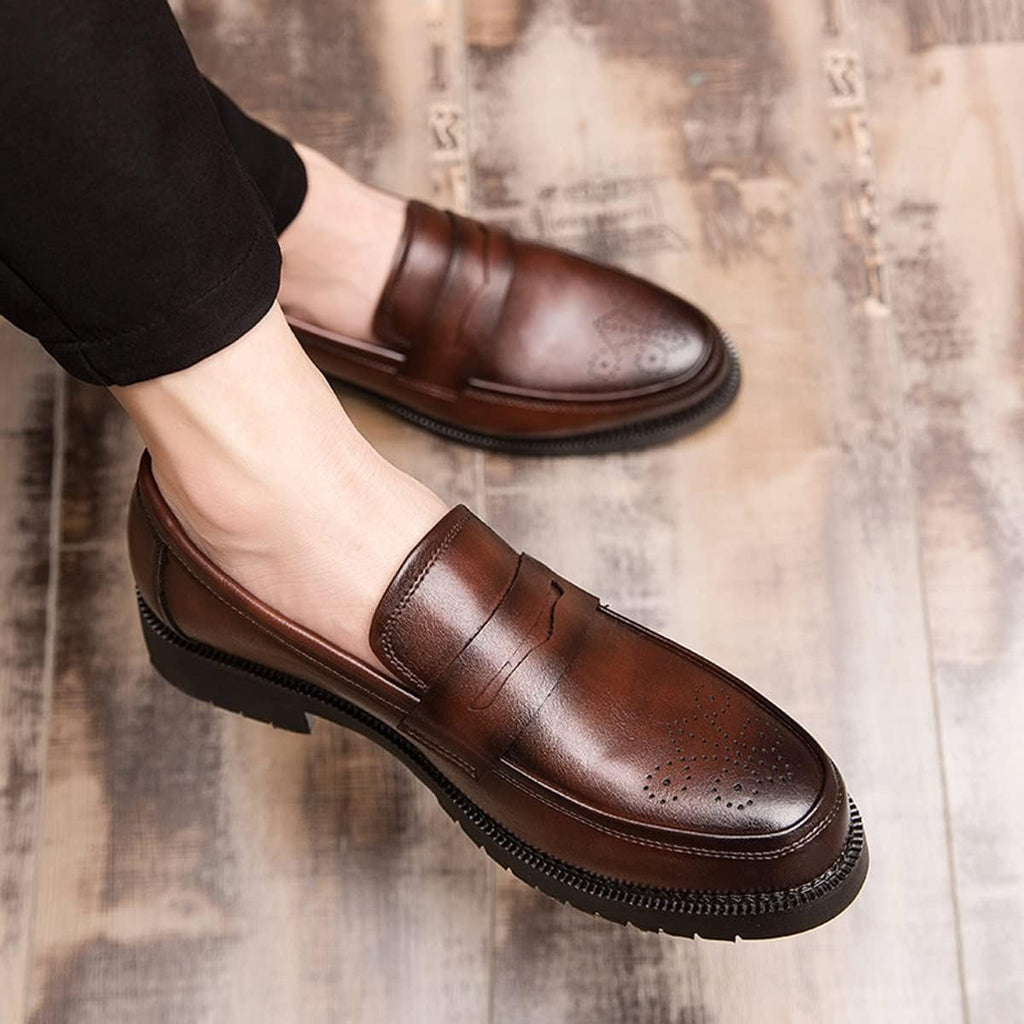 Mocassins Habillés En Cuir Véritable Pour Homme - image 9