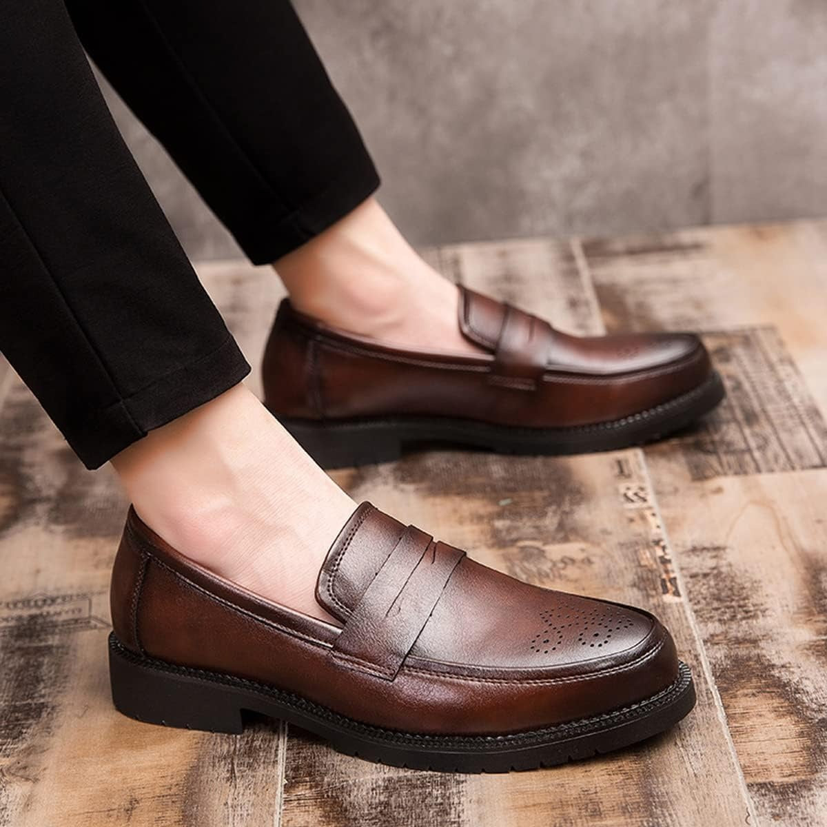 Mocassins Habillés En Cuir Véritable Pour Homme - image 10