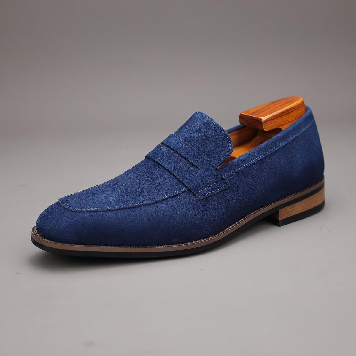 Mocassins homme à bande - Bleu